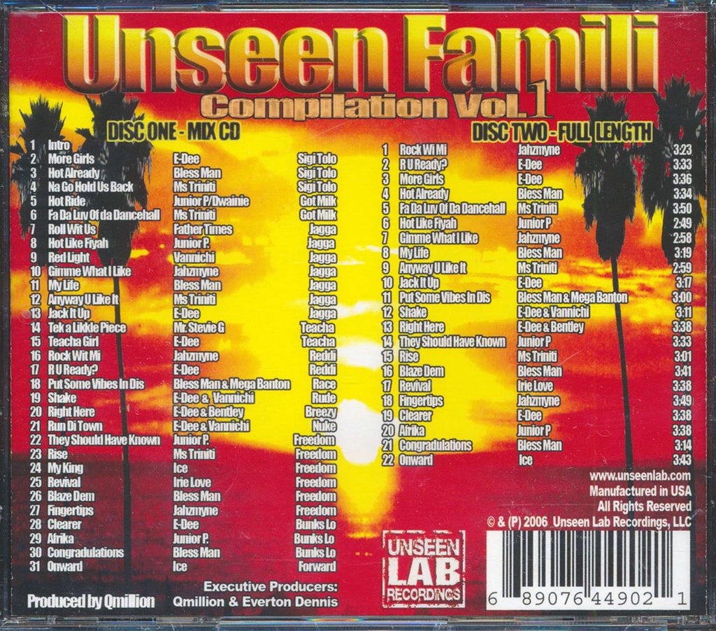 Various - Unseen Family Compilation Volume 1 (53 tracks) (2xCD) Music CD