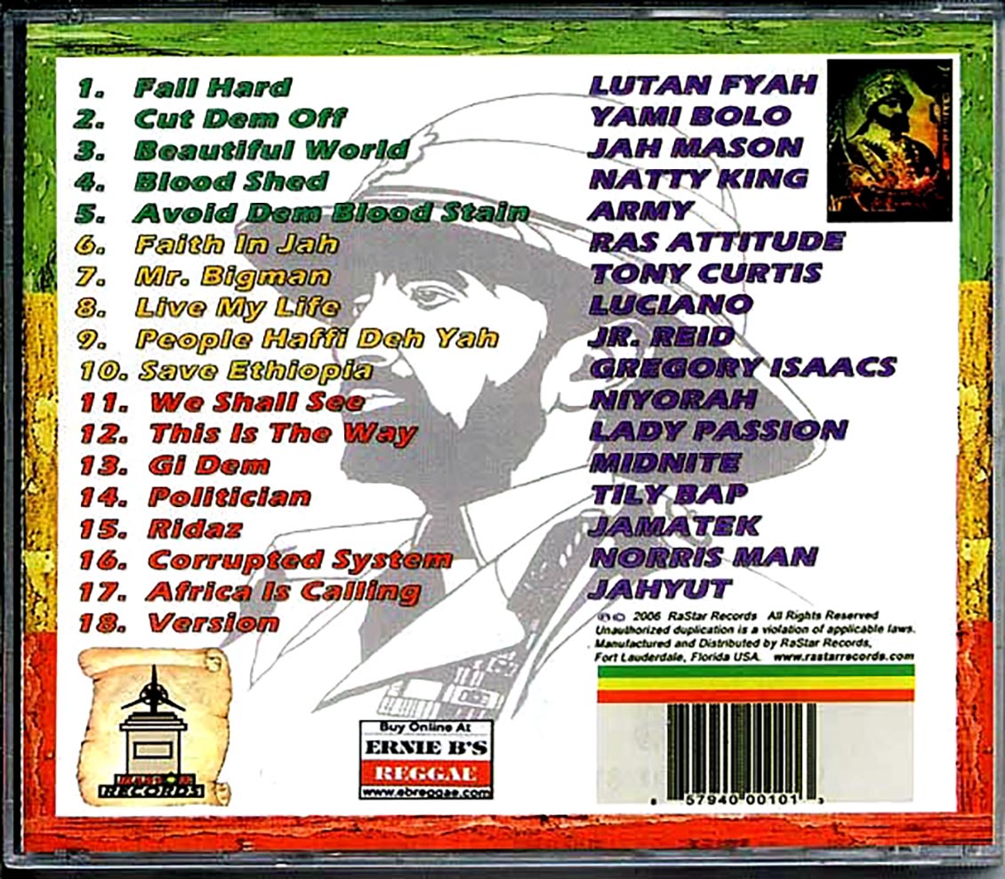 Midnite, Jr. Reid, Lutan Fyah, Luciano, Etc. - Rastar Riddim ('Welcome To Jamrock' Riddim) Music CD