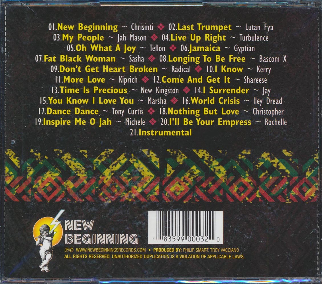 Lutan Fyah, Gyptian, Jah Mason, Iley Dread, Etc. - New Beginning (21 tracks) Music CD