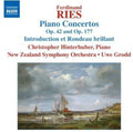 Ries / Hinterhuber / New Zealand Symphony / Grodd - Piano Concerto Op 42 - Music CD