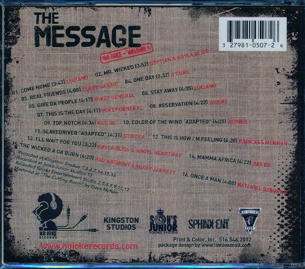 Mikey Jarrett, Luciano, Gyptian, Etc. - The Message Music CD