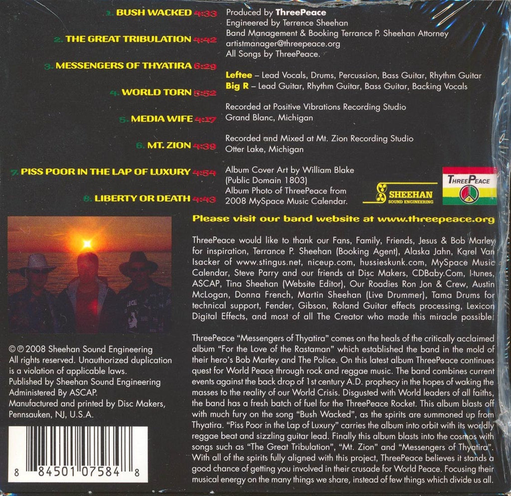Threepeace - Messengers Of Thyatira Music CD