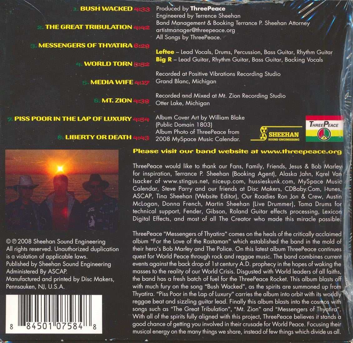 Threepeace - Messengers Of Thyatira Music CD