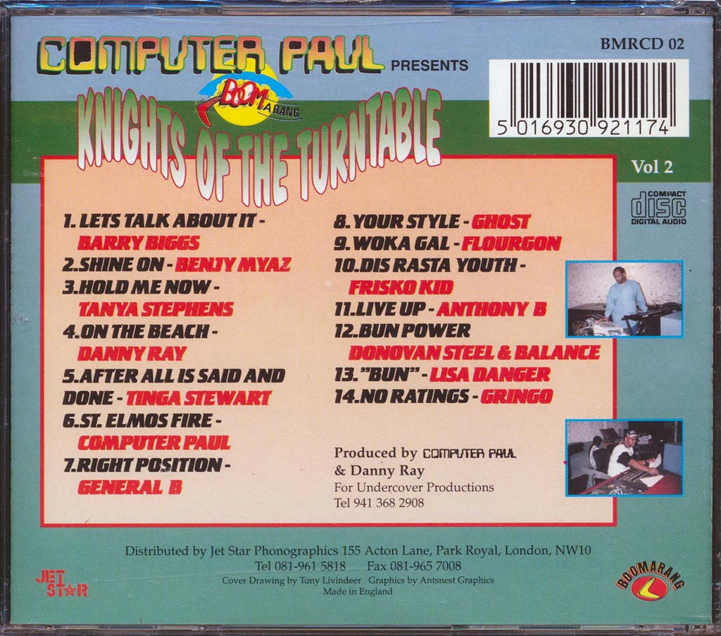 Flourgon, Anthony B, Tanya Stephens, Etc. - Computer Paul Presents Knights Of The Turntable Volume 2 Music CD