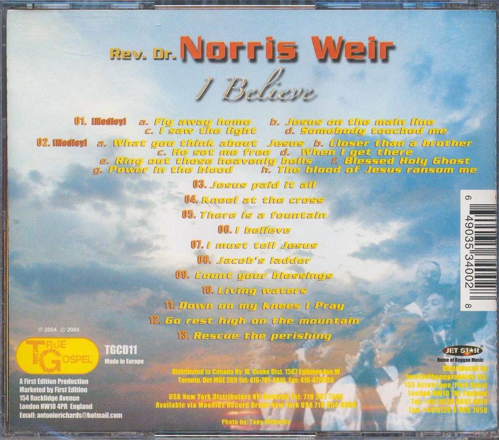 Norris Weir - I Believe Music CD
