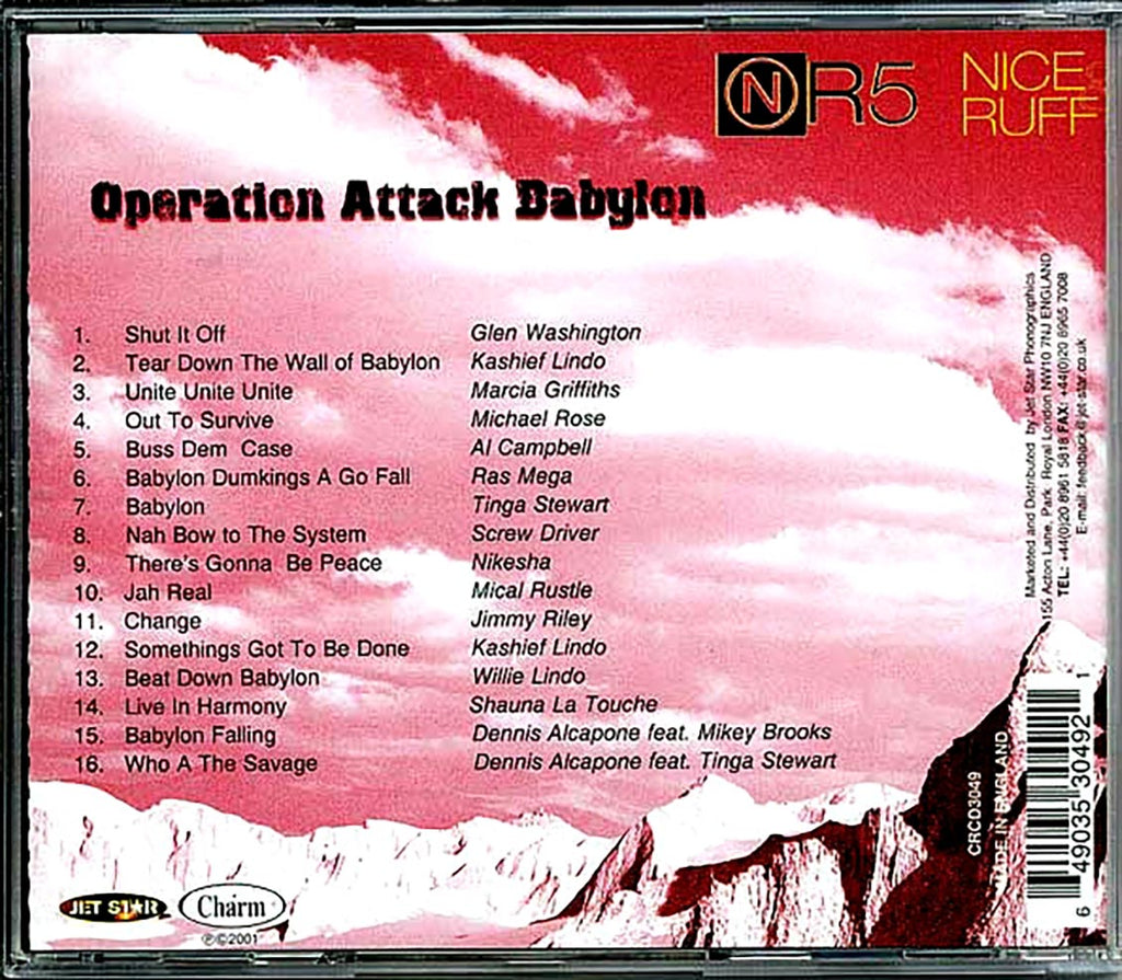 Michael Rose, Al Campbell, Glen Washington, Etc. - Nice & Ruff Volume 5: Operation Attack Babylon Music CD