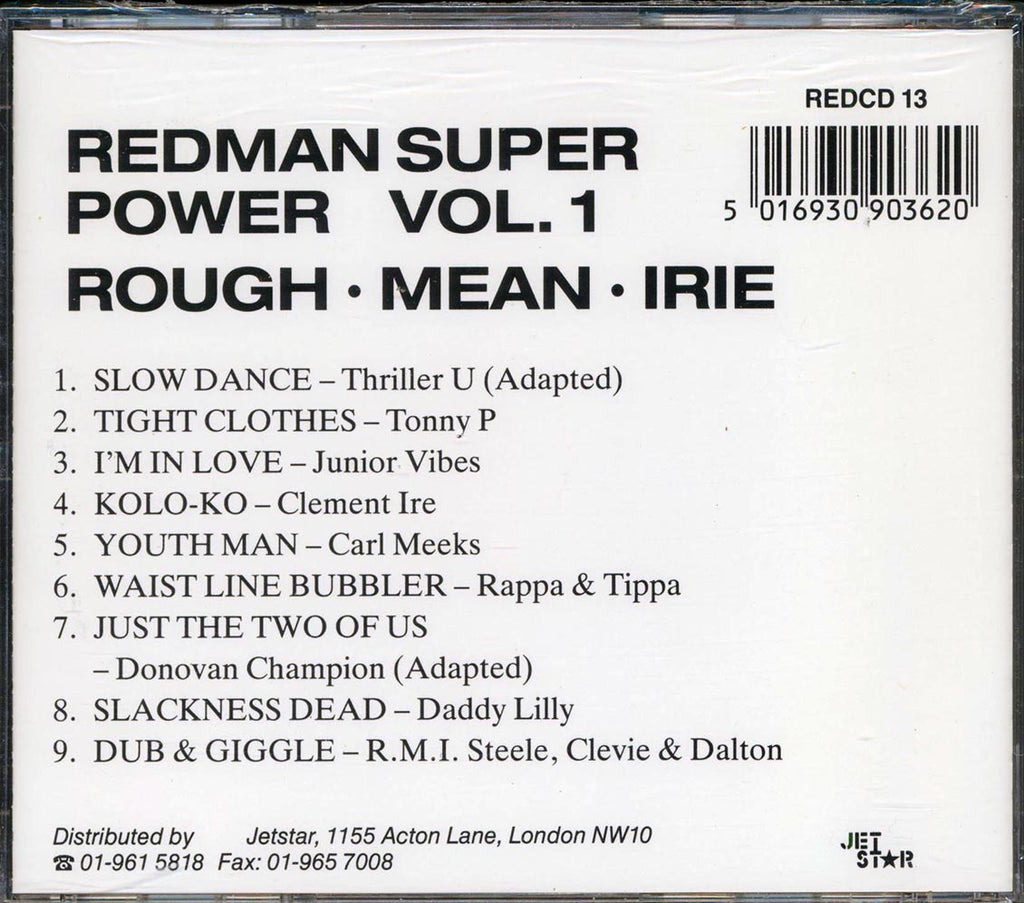 Carl Meeks, Clement Irie, Tippa Lee & Rappa Robert, Etc. - Redman Super Power Volume 1: Rough Mean Irie (Ko Lo Ko Rhythm) (rhythm: "Clement Irie - Ko Lo Ko AKA Winner") Music CD