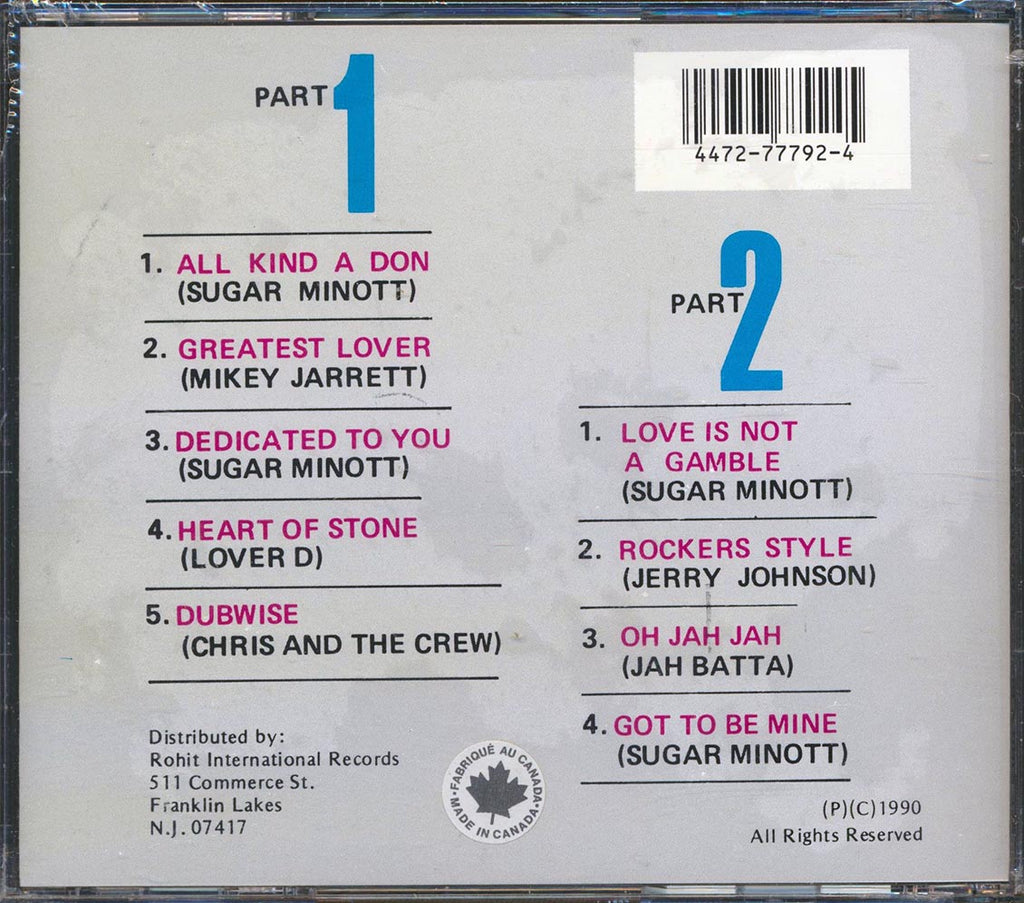 Sugar Minott, Jerry Johnson, Jah Batta, Etc. - All Kind A Don Music CD