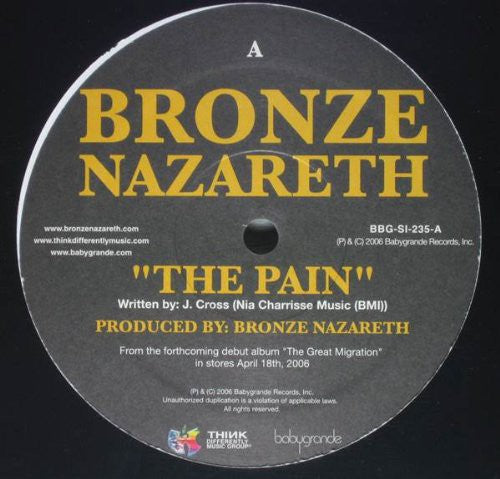 Bronze Nazareth - Pain / More Than Gold - Vinyl Record