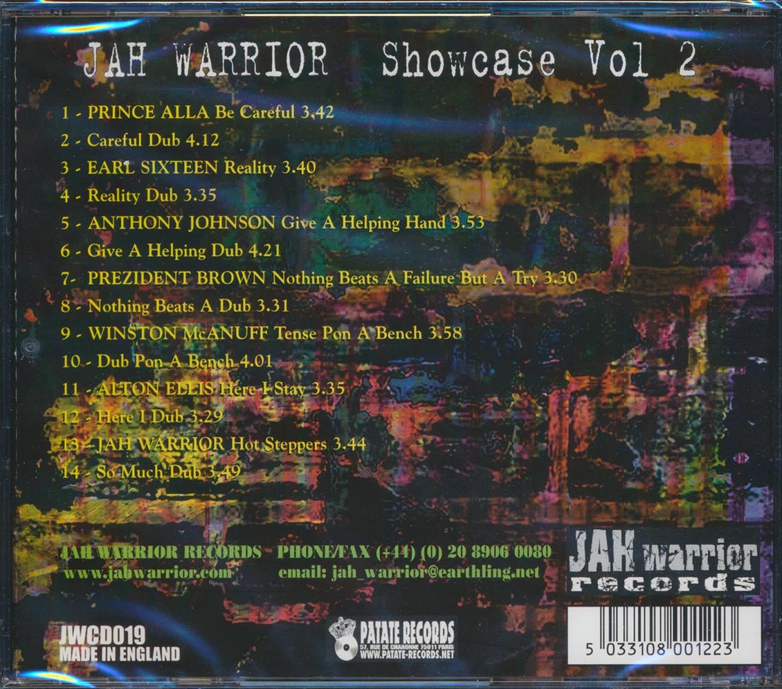 Prezident Brown, Prince Alla, Anthony Johnson, Alton Ellis - Jah Warrior Showcase Volume 2 Music CD