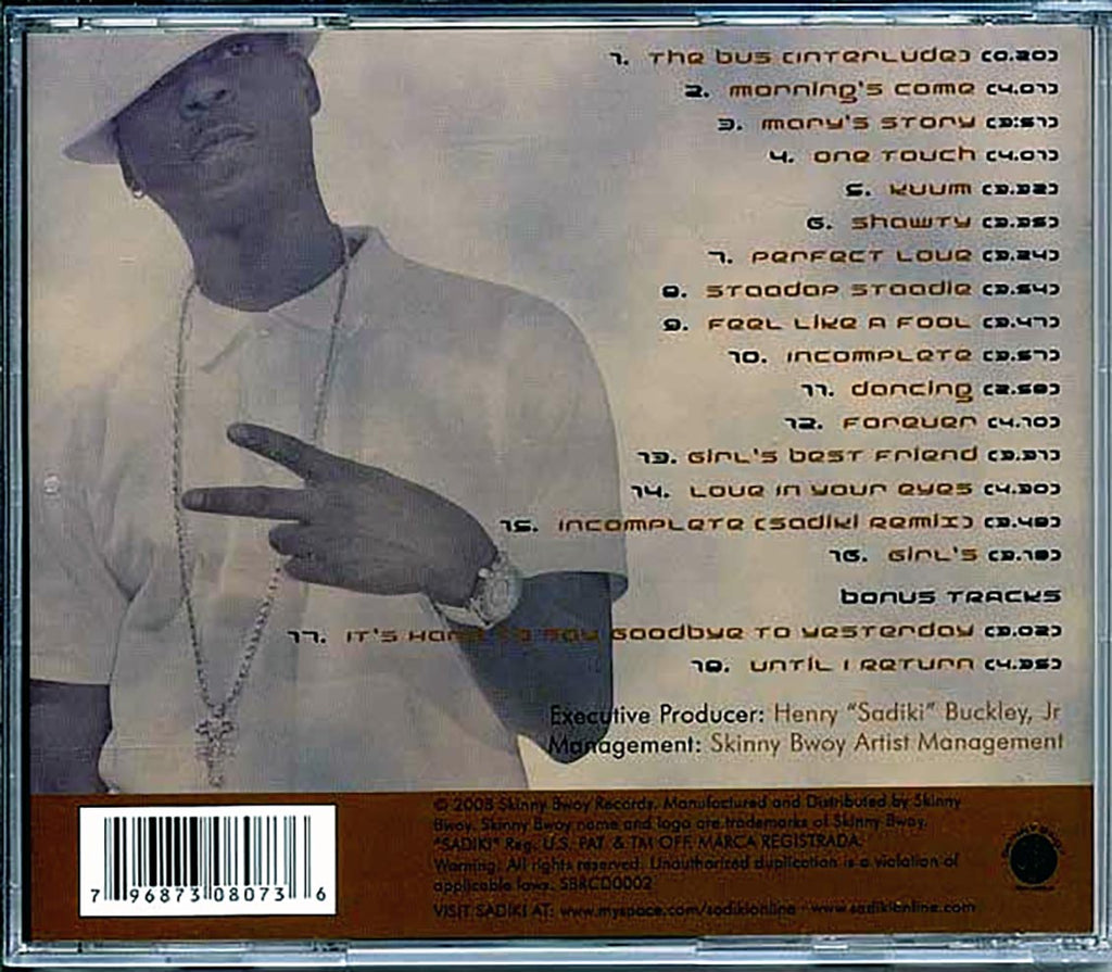 Sadiki - Morning's Come Music CD