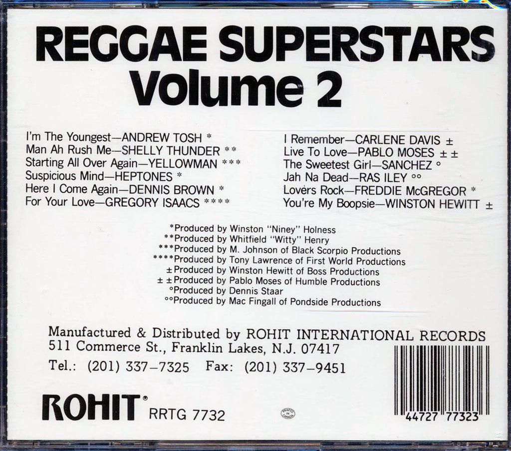 Shelly Thunder, Pablo Moses, Gregory Isaacs, Etc. - Reggae Superstars Volume 2 Music CD
