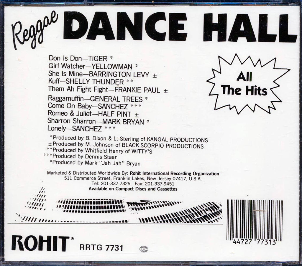 Barrington Levy, Half Pint, Shelly Thunder, General Trees, Etc. - Reggae Dance Hall: All The Hits Music CD