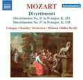 Mozart / Cologne Chamber Orch / Muller-bruhl - Divertimenti 11 & 17 - Music CD