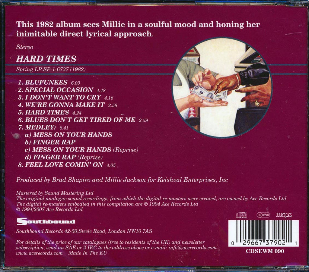Millie Jackson - Hard Times Music CD