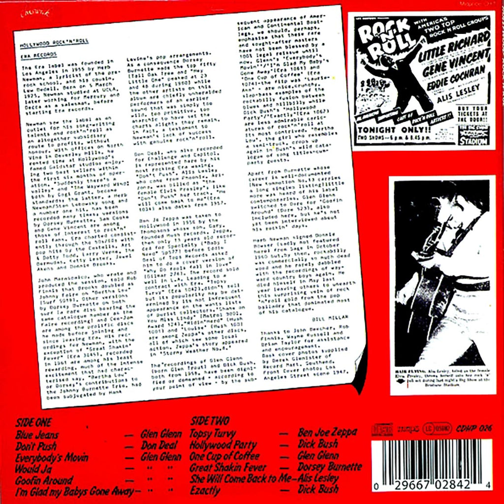 Various - Hollywood Rock N Roll: 12 Rare Rockabilly Tracks Music CD