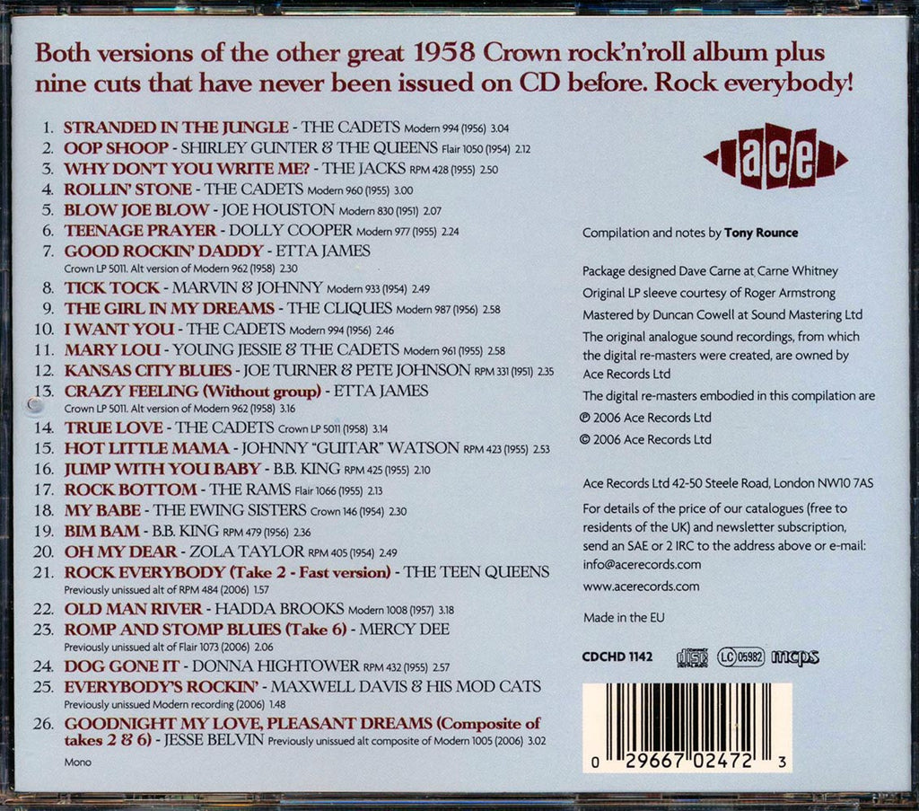 Various - Hollywood Rock N Roll Record Hop (26 tracks) Music CD