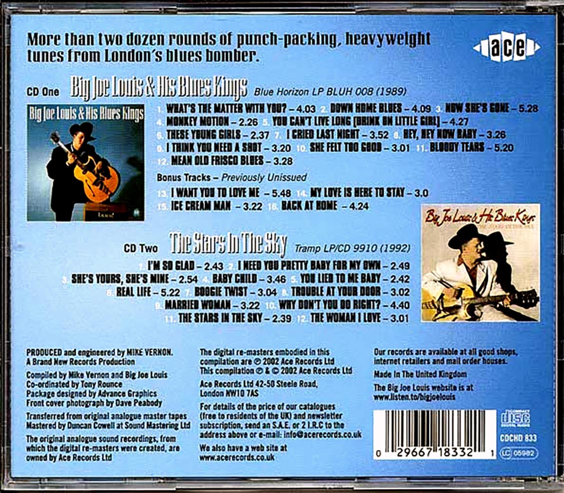 Big Joe Louis & His Blues Kings - Big Joe Louis & His Blues Kings + The Stars In The Sky (28 tracks) Music CD