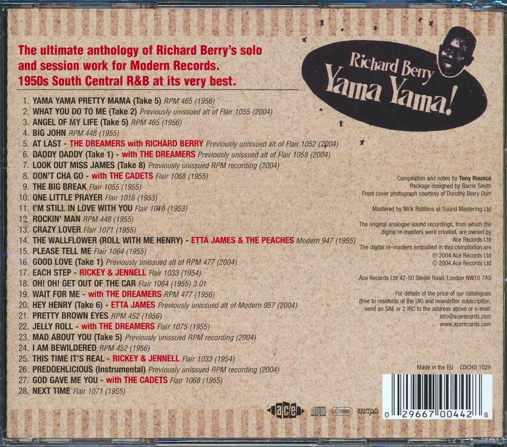 Richard Berry - Yama Yama (28 tracks) Music CD