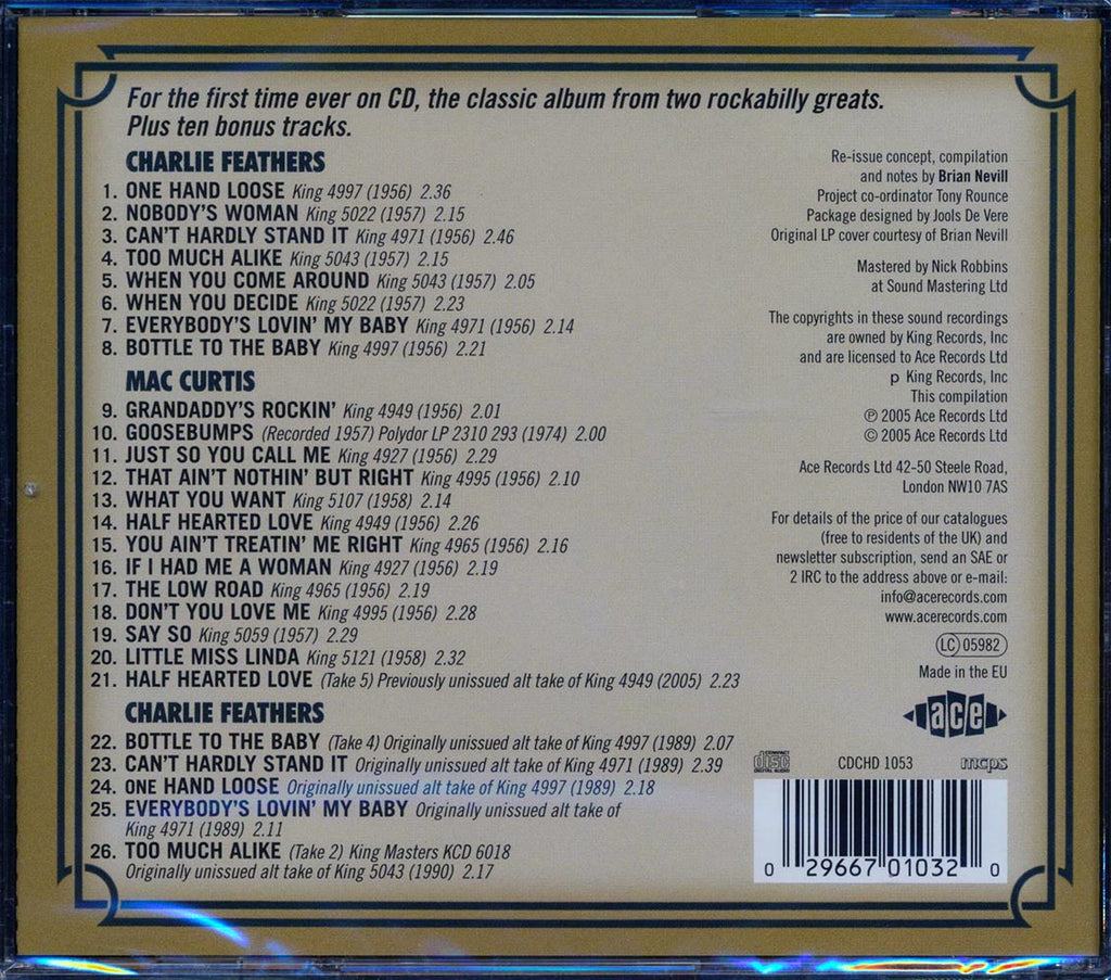 Charlie Feathers, Mac Curtis - Rockabilly Kings (26 tracks) Music CD