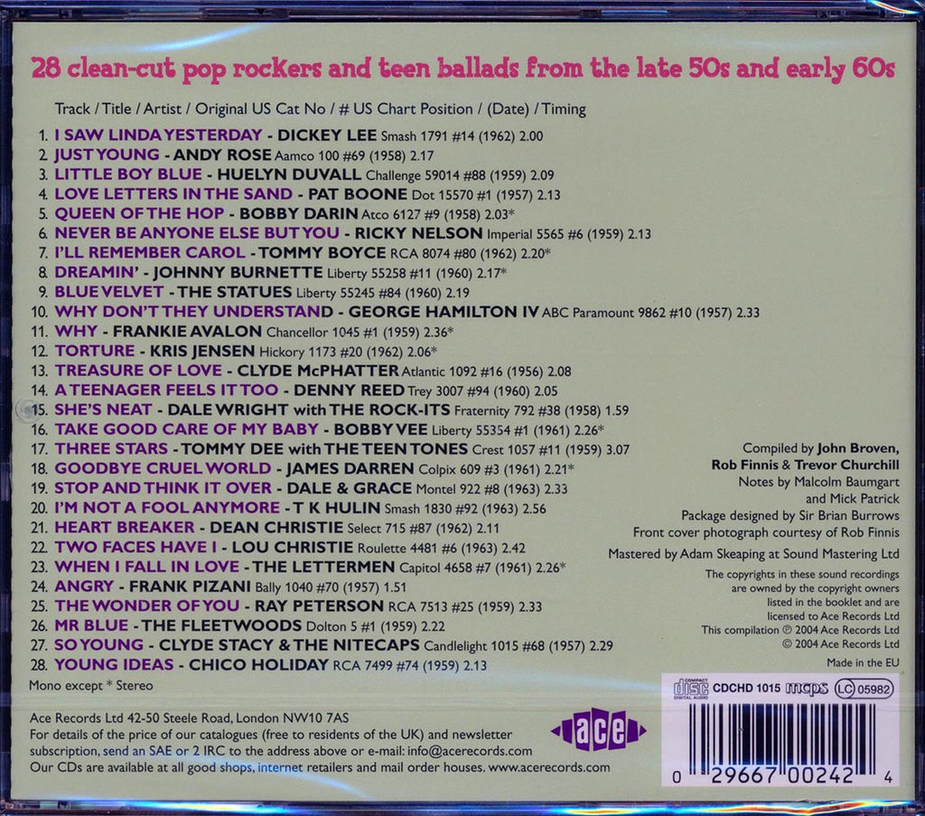 Various - Teenage Crush Volume 4 (28 tracks) Music CD