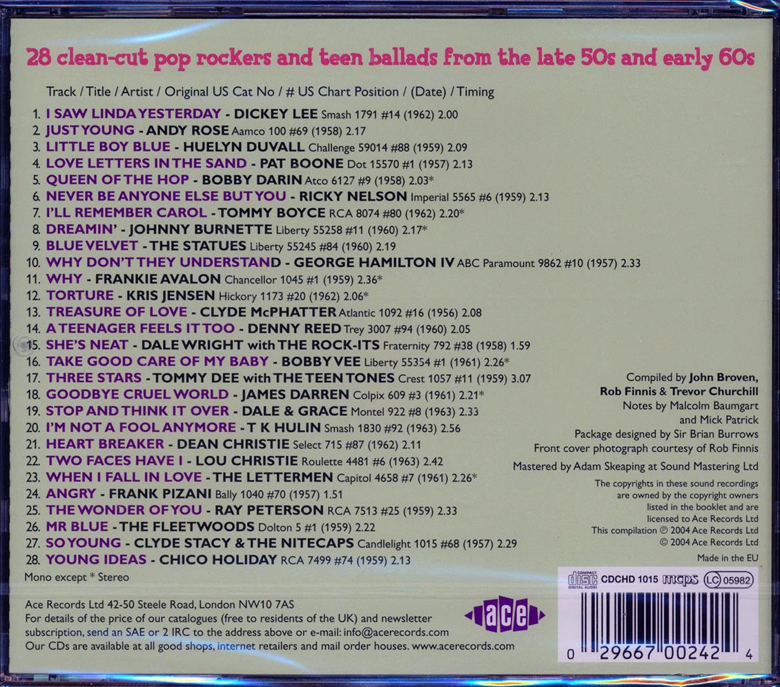 Various - Teenage Crush Volume 4 (28 tracks) Music CD