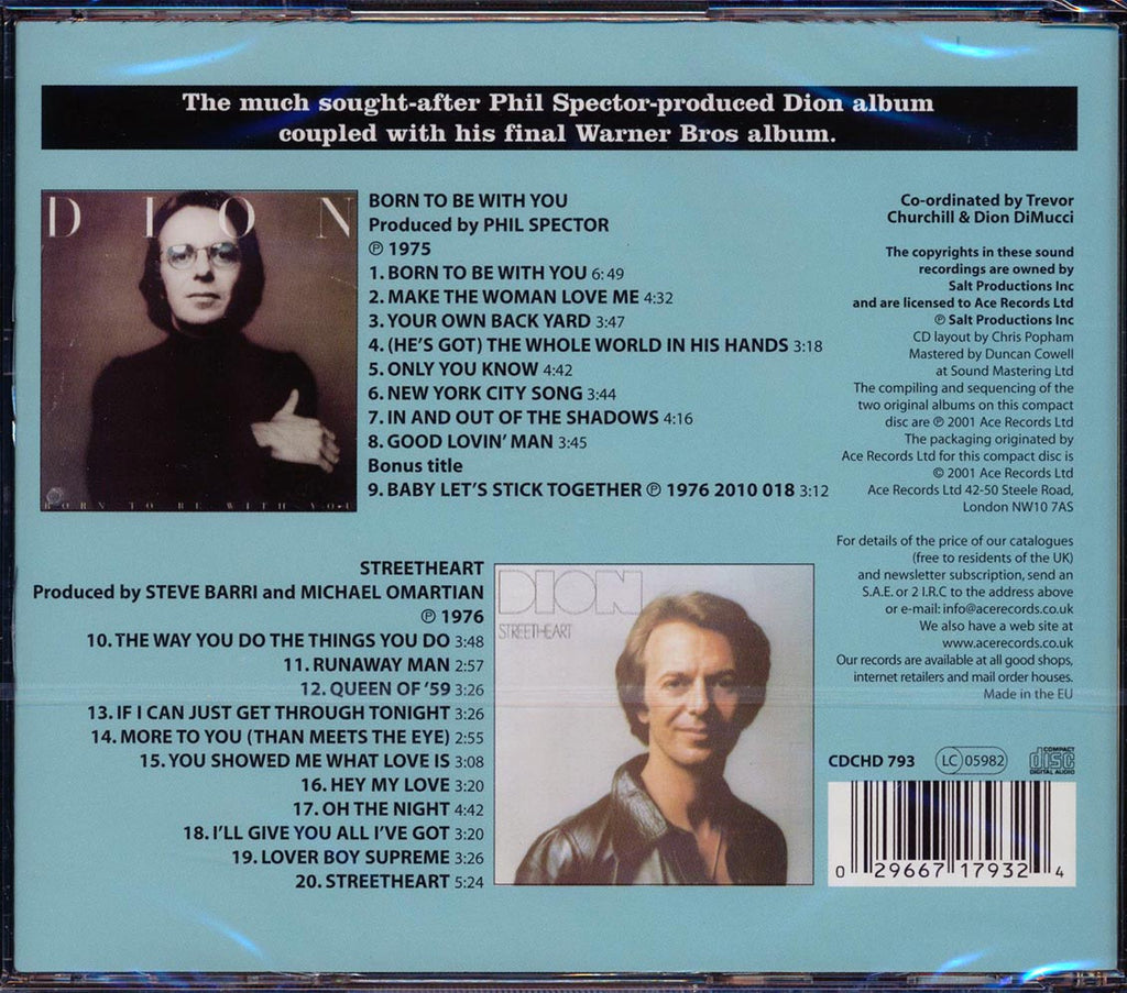 Dion - Born To Be With You + Streetheart (20 tracks) Music CD