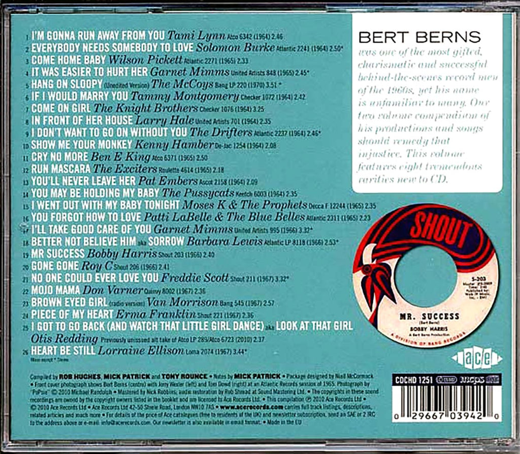 Various - The Bert Berns Story: Mr. Success Volume 2 1964-1967 (26 tracks) Music CD