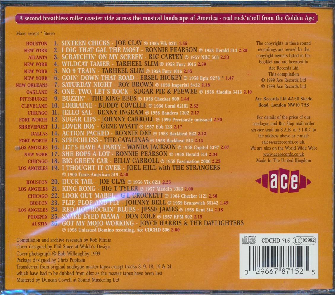 Various - Rockin From Coast To Coast Volume 2 (26 tracks) Music CD
