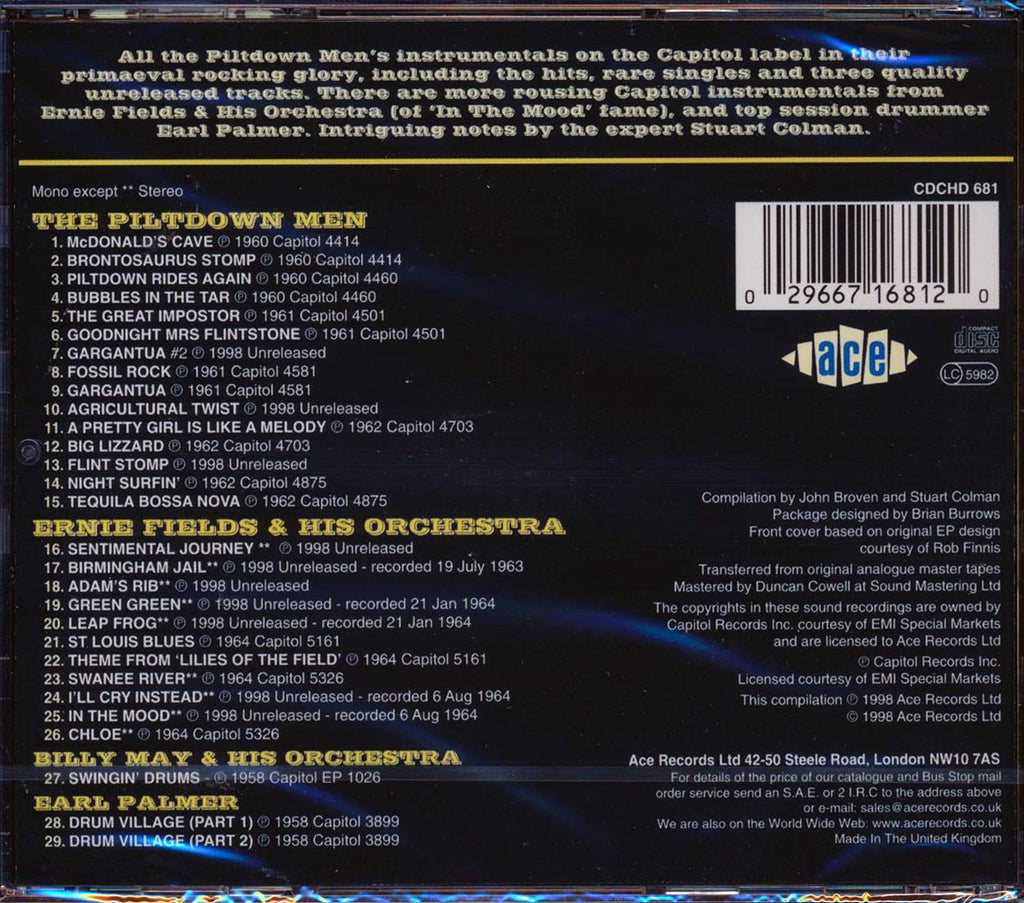 Piltdown Men, Ernie Fields & His Orchestra - The Piltdown Men Ride Again (29 tracks) Music CD