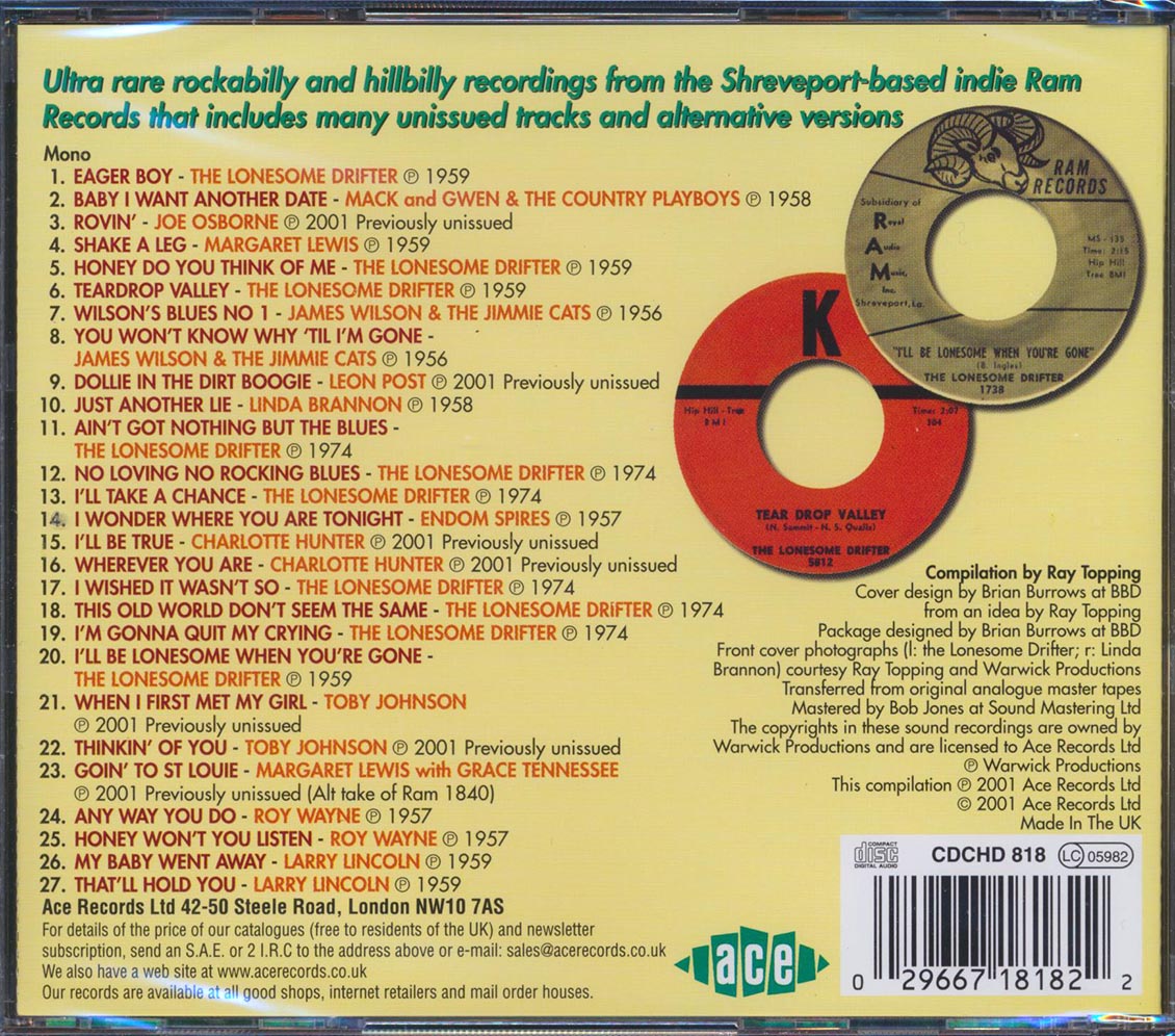 Various - Shreveport High Steppers: Rockabilly & Hillbilly (27 tracks) Music CD