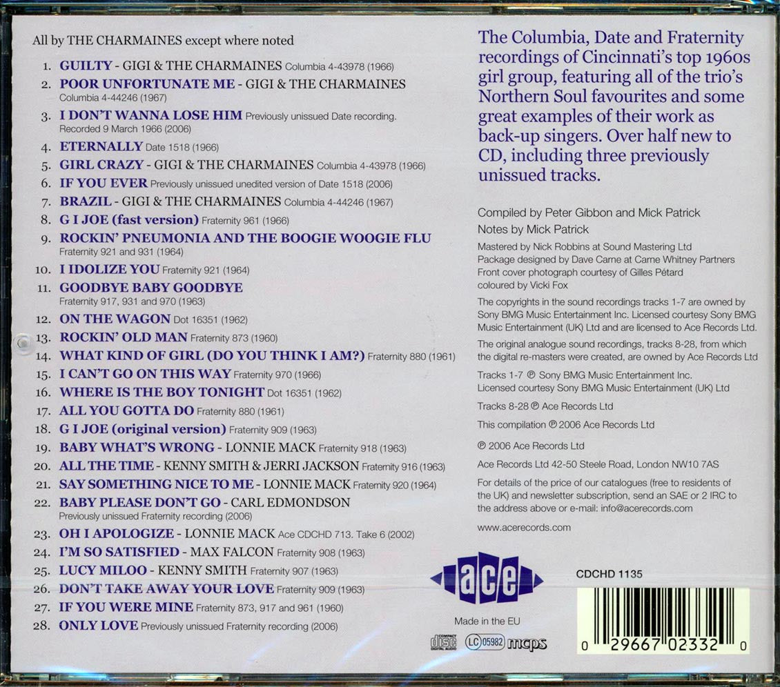Gigi & The Charmaines - Gigi & The Charmaines (28 tracks) Music CD