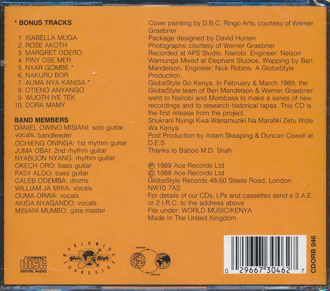 DO Misiani & Shirati Jazz - Piny Ose Mer: The World Upside Down, The Best Of Benga From The West Of Kenya Music CD
