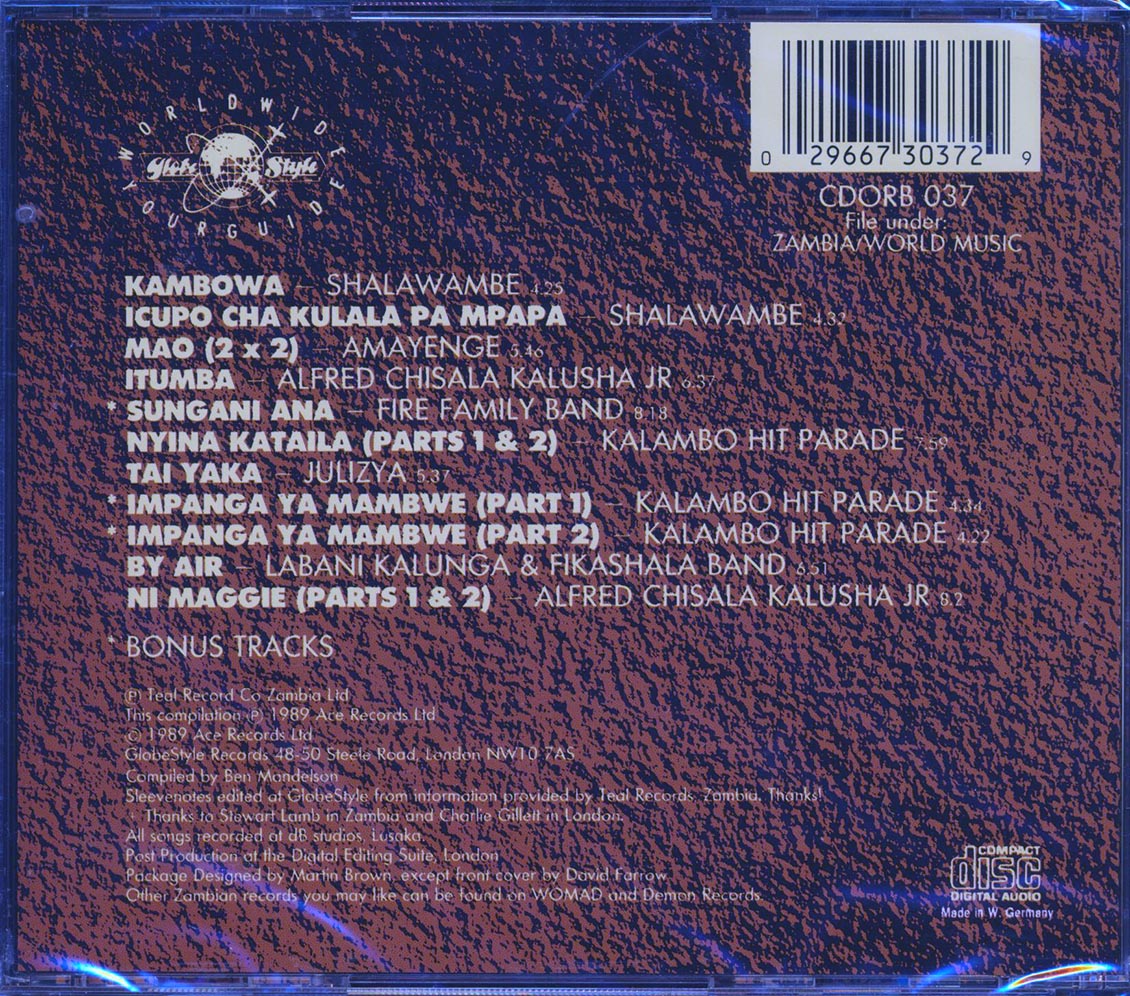Various - Zambiance: Pop Music From Zambia Music CD