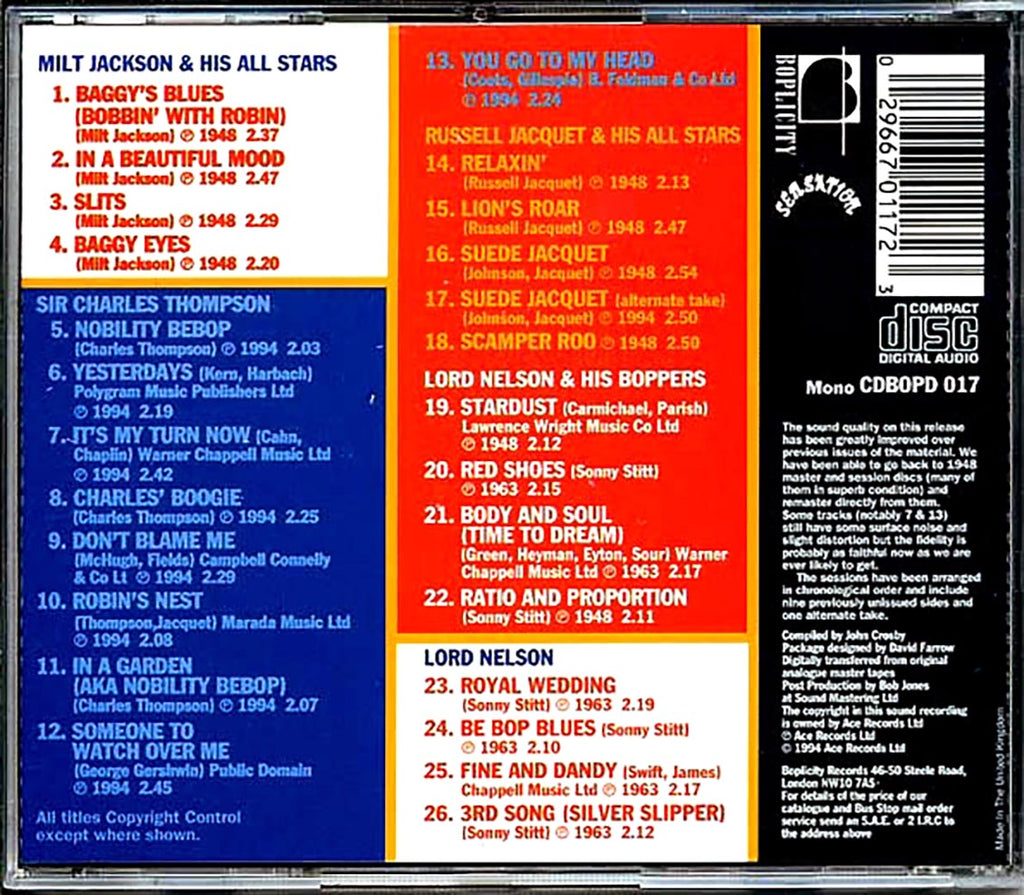 Various - The Roots Of Modern Jazz: The 1948 Sessions (26 tracks) Music CD