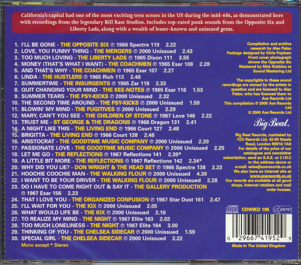 Various - The Sound Of Young Sacramento (30 tracks) Music CD