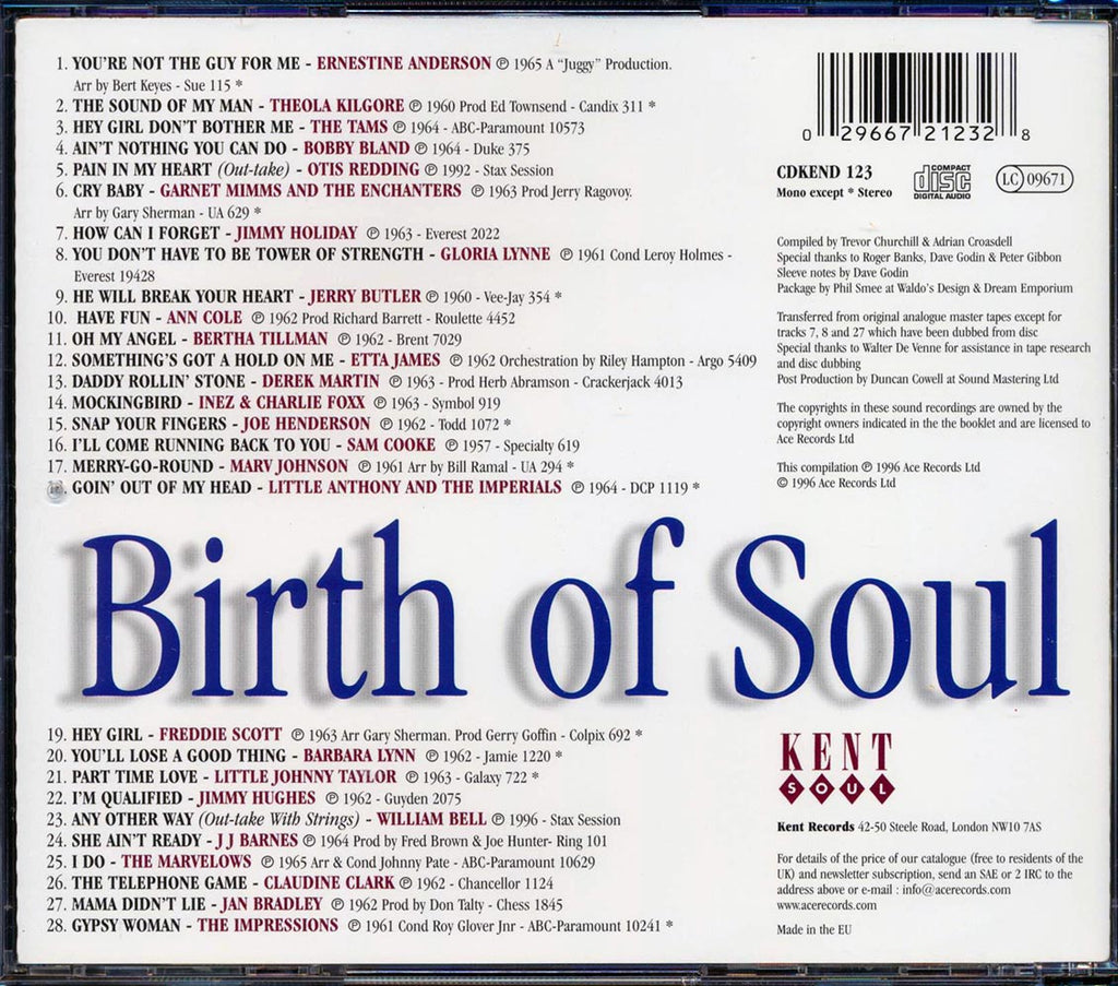 Various - Birth Of Soul (28 tracks) Music CD