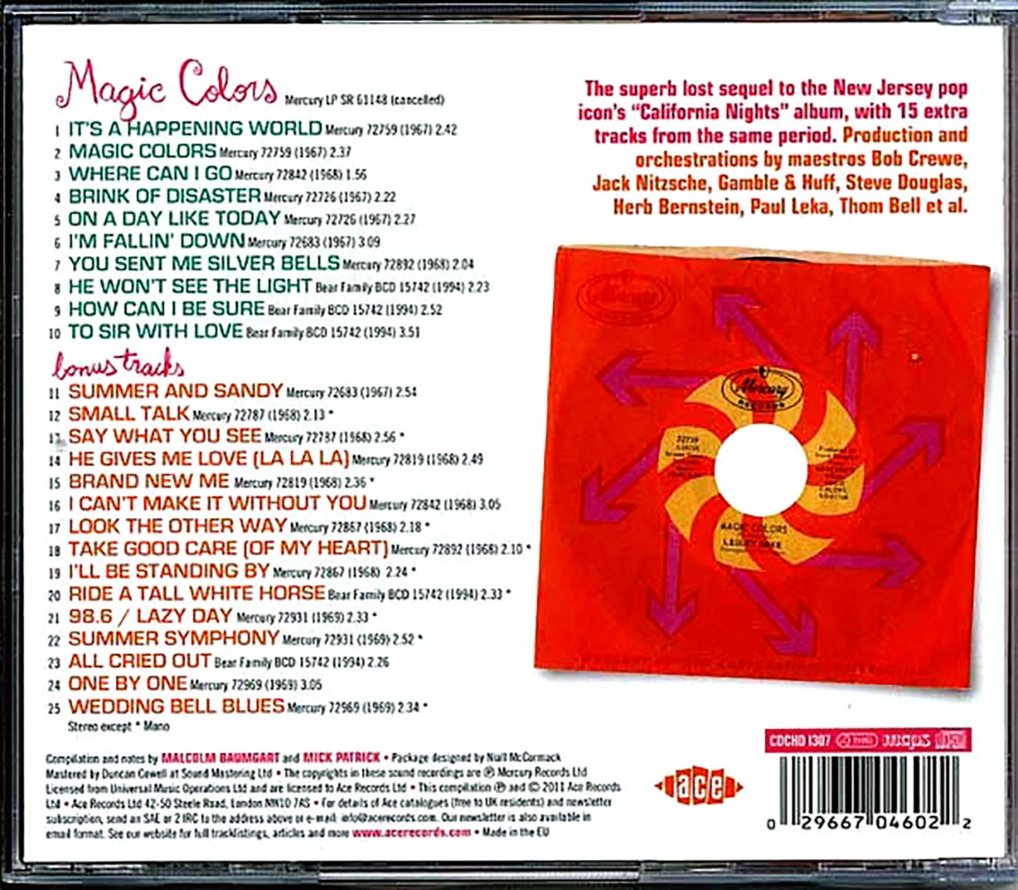 Lesley Gore - Magic Colors: The Lost Album With Bonus Tracks 1967-1969 (25 tracks) Music CD