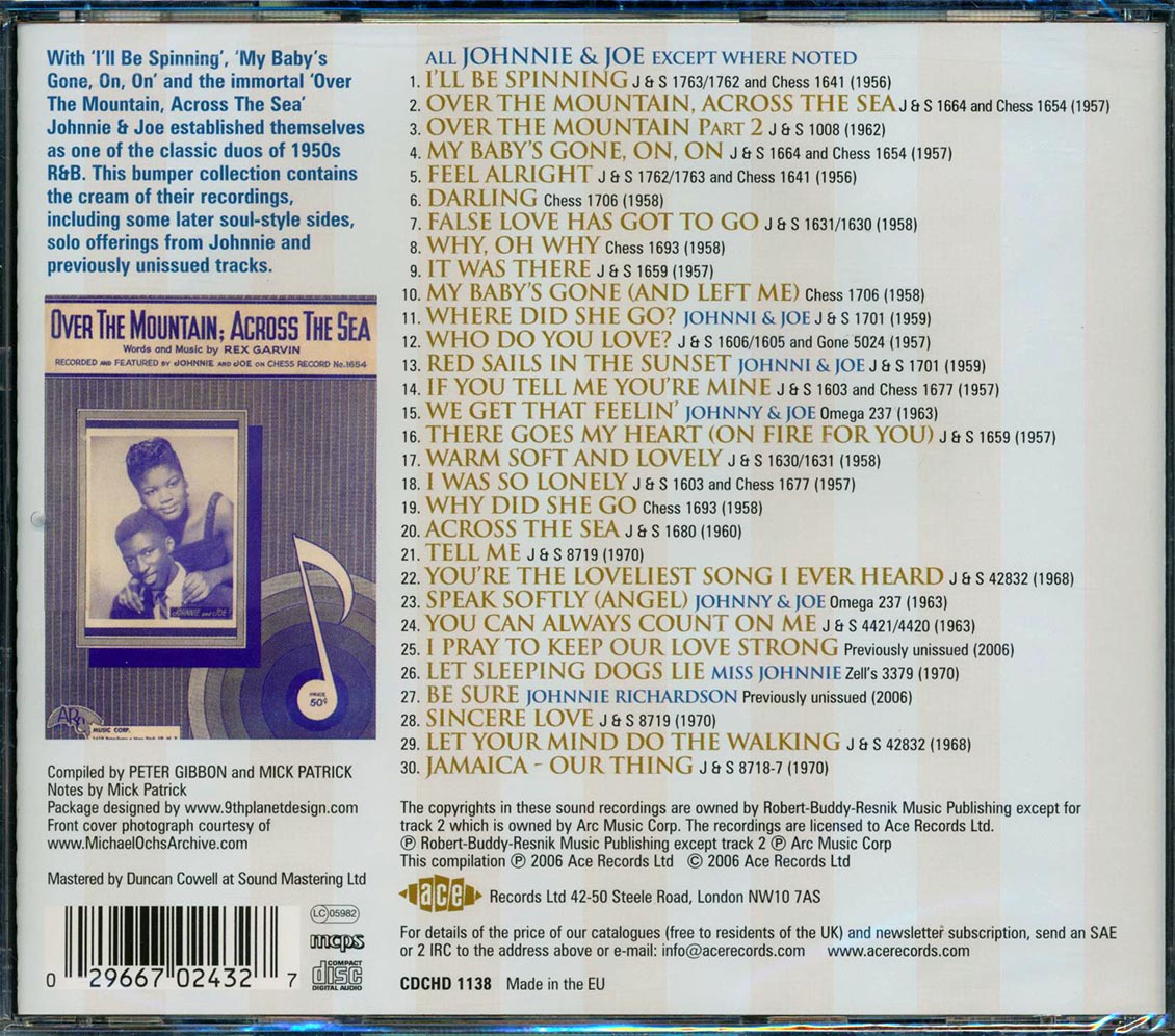 Johnnie & Joe - I'll Be Spinning: The J & S Recordings (30 tracks) Music CD