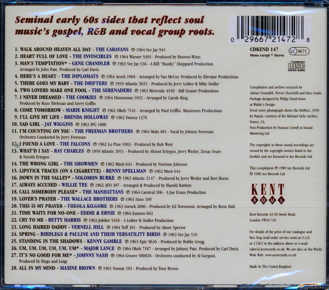 Various - Birth Of Soul Volume 2 (28 tracks) Music CD