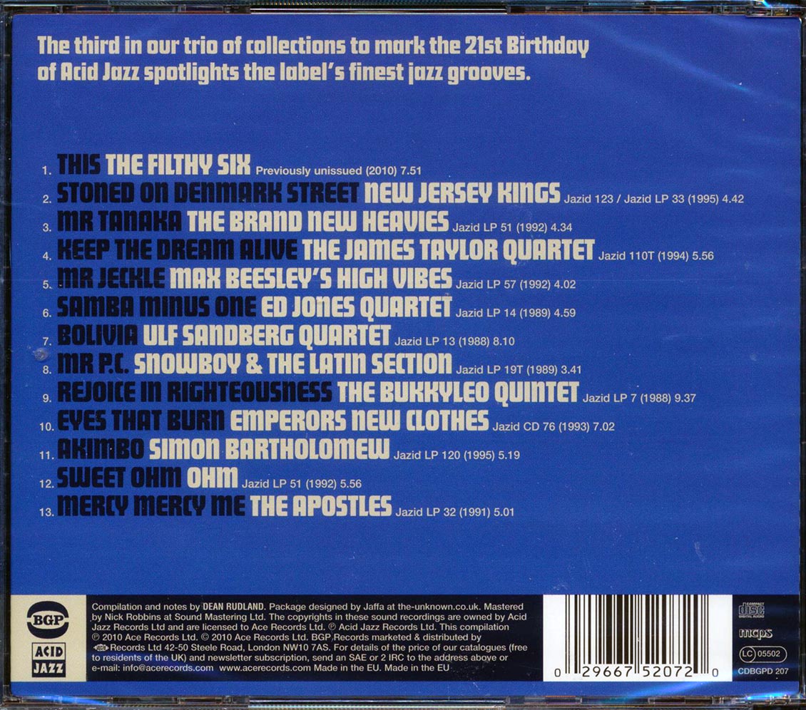 Various - London Street Jazz 1988-2009: 21 Years Of Acid Jazz Records Music CD