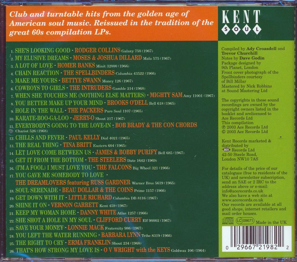 Various - Kent's Cellar Of Soul (26 tracks) Music CD