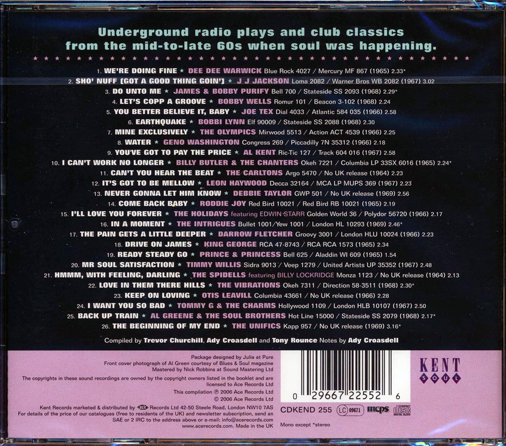 Various - Kent's Cellar Of Soul Volume 2 (26 tracks) Music CD