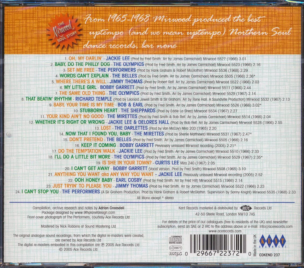 Various - The Mirwood Soul Story (24 tracks) Music CD