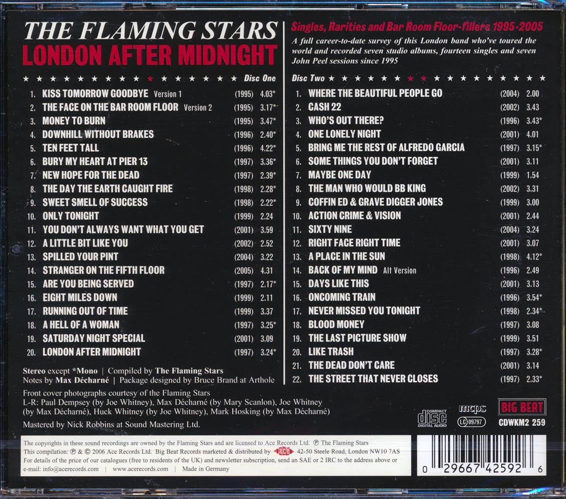 The Flaming Stars - London After Midnight (42 tracks) (2xCD) Music CD