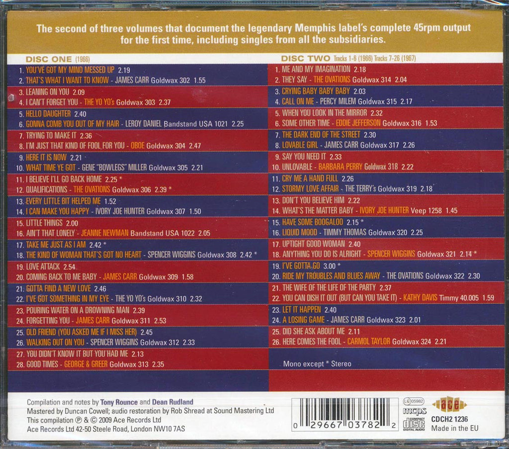 Various - The Complete Goldwax Singles Volume 2 1966-1967 (54 tracks) (2xCD) Music CD