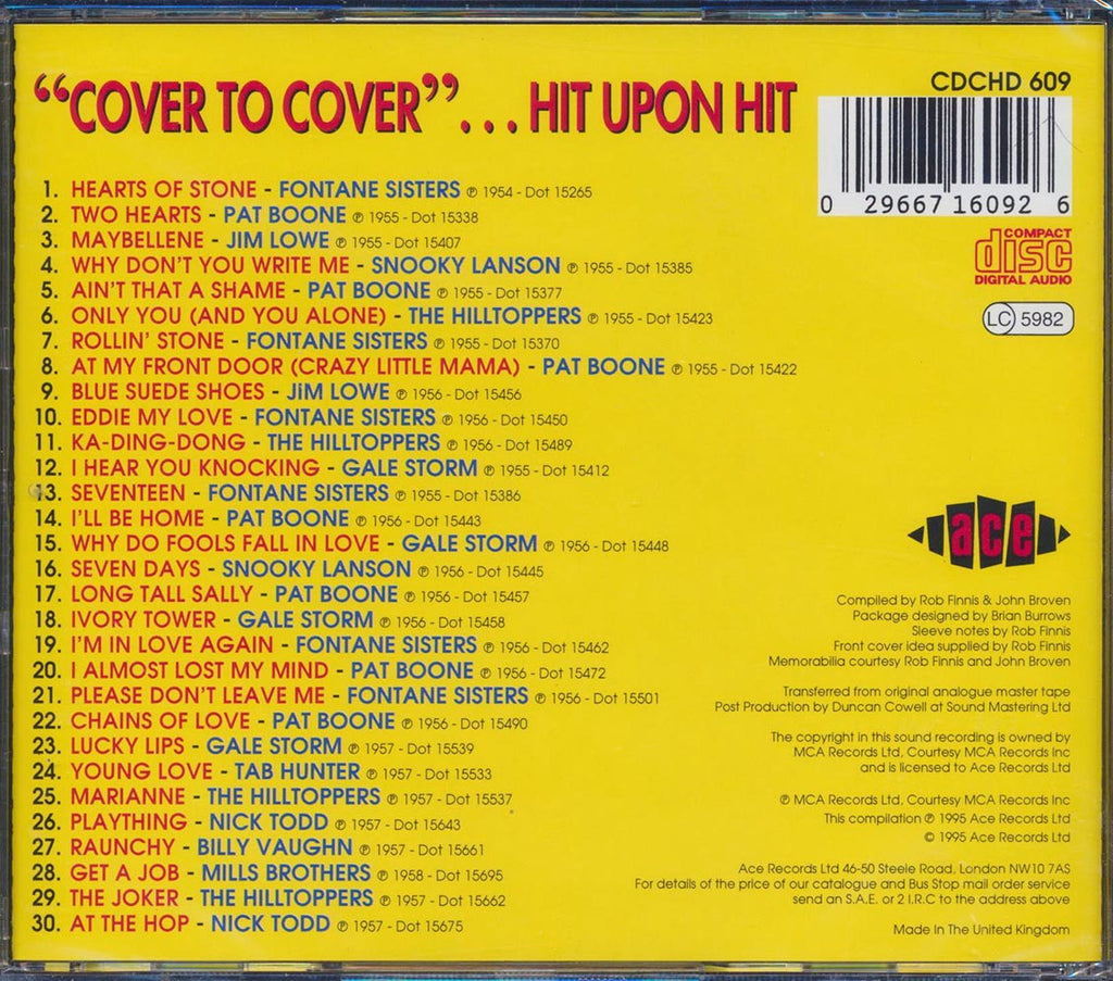 Various - Dot's Cover To Cover: Hit Upon Hit (30 tracks) Music CD