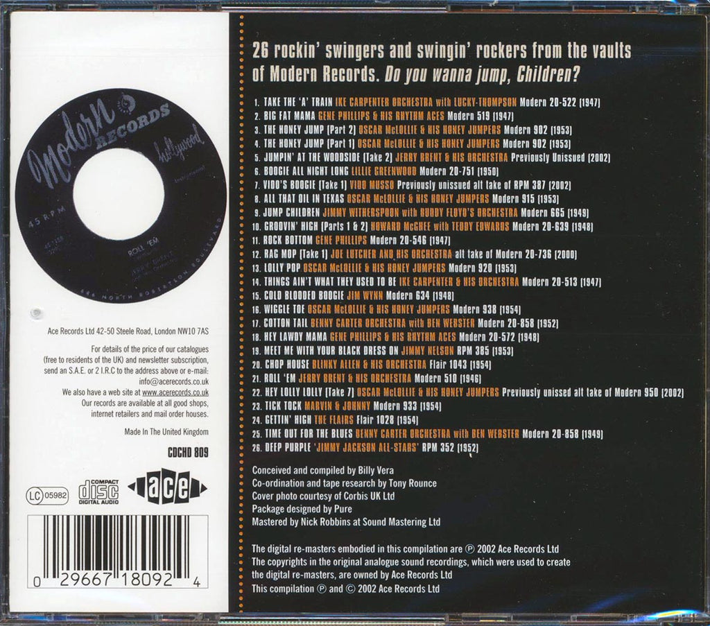 Various - Let's Jump: Swingin Humdingers From Modern Records (26 tracks) Music CD