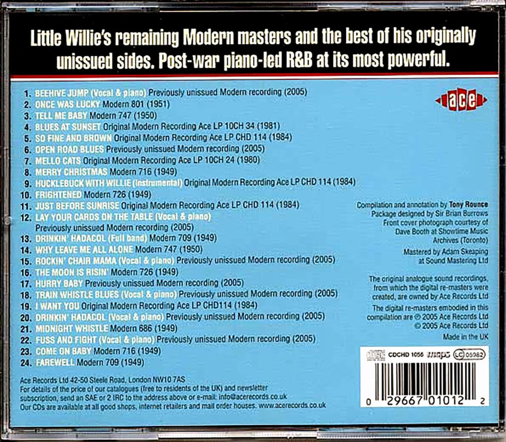 Little Willie Littlefield - Boogie, Blues And Bounce: The Modern Recordings Volume 2 (24 tracks) Music CD
