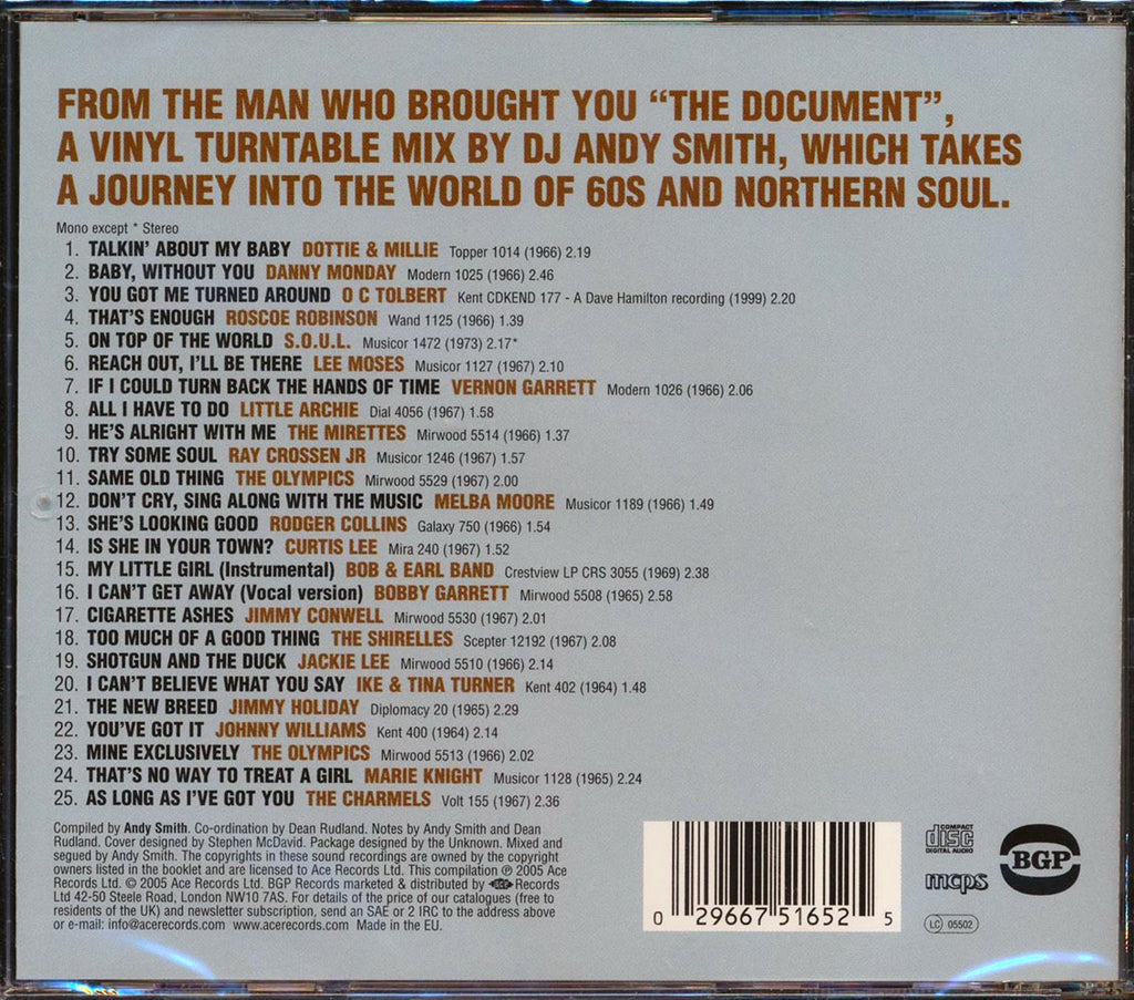 Various - Andy Smith's Northern Soul (25 tracks) Music CD